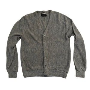 Vintage Classics by Pine State Gray Cardigan Sweater Mens Size Medium